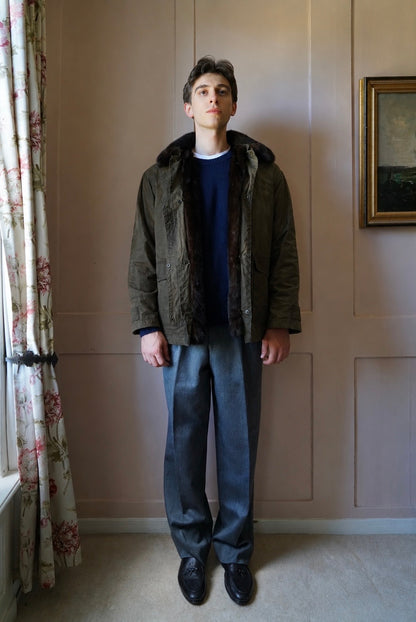 SAM MINK JACKET - DARK OLIVE