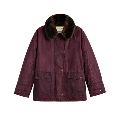 SAM MINK JACKET - AUBERGINE