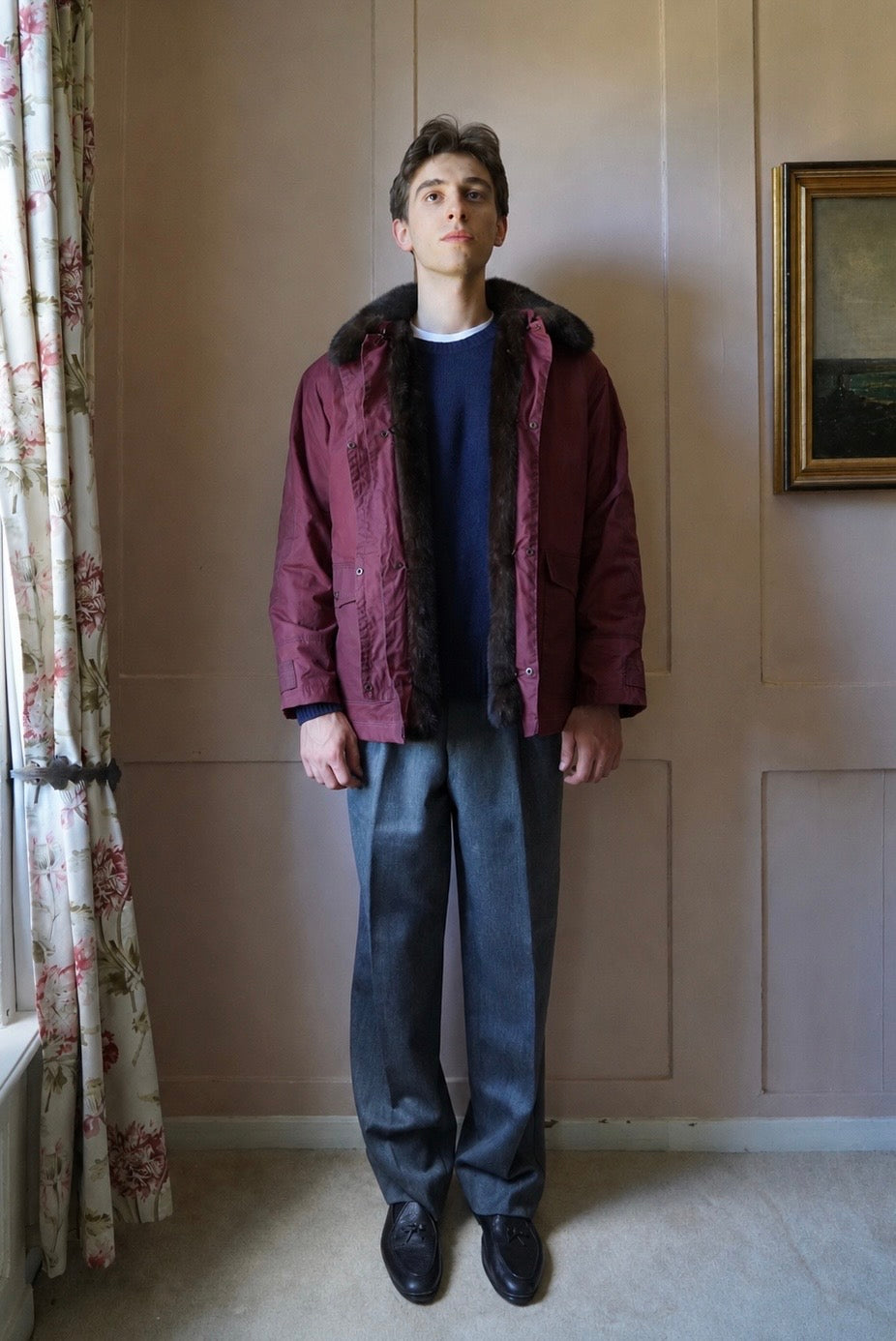 SAM MINK JACKET - AUBERGINE