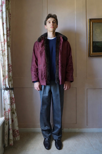 SAM MINK JACKET - AUBERGINE