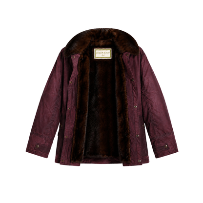 SAM MINK JACKET - AUBERGINE
