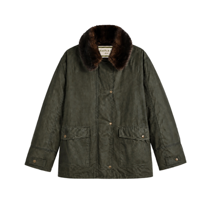 SAM MINK JACKET - DARK OLIVE