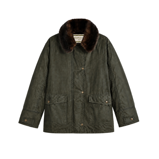 SAM MINK JACKET - DARK OLIVE