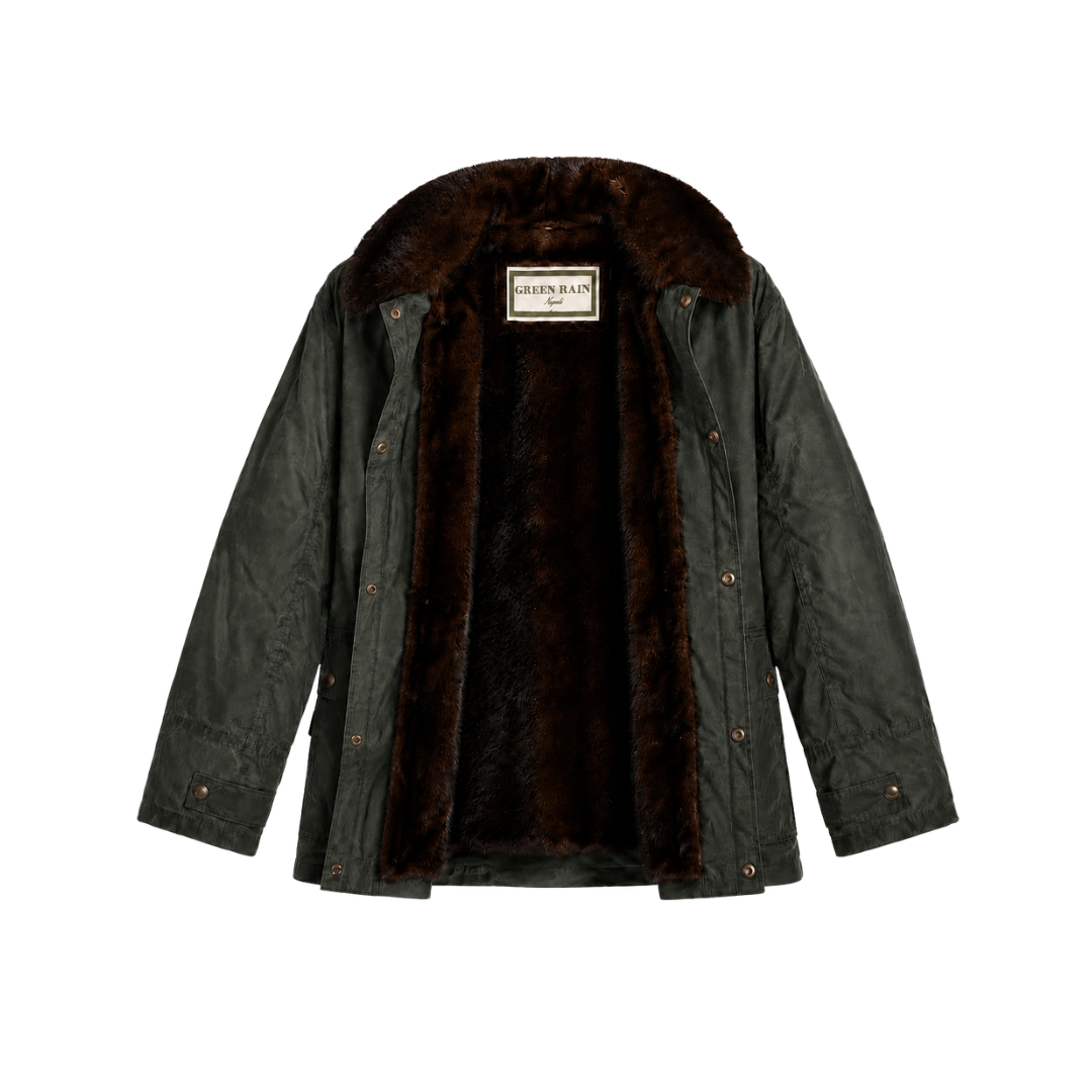 SAM MINK JACKET - DARK OLIVE