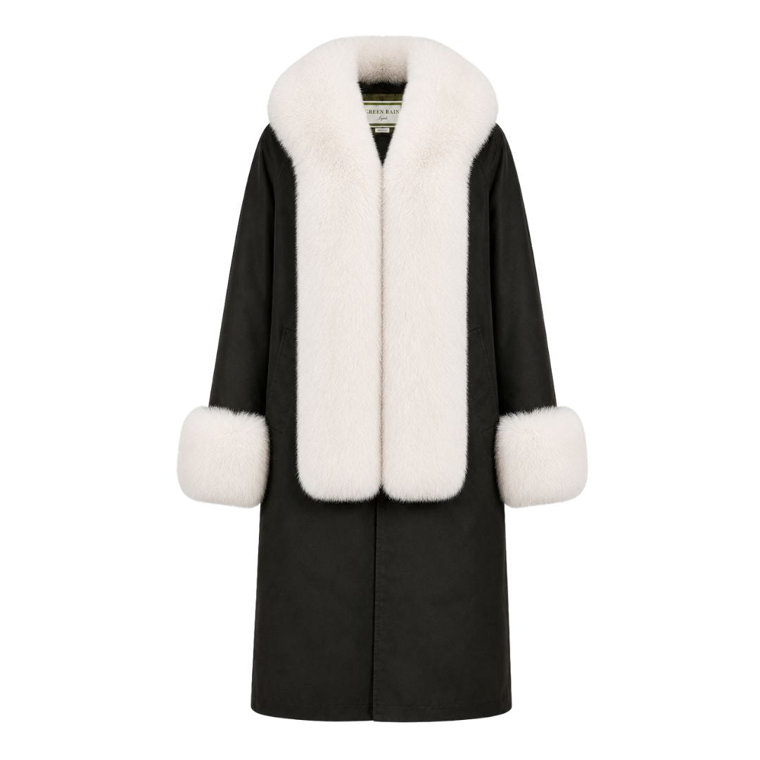 BALTHAZAR WHITE FOX JACKET - HIGHLAND GREEN