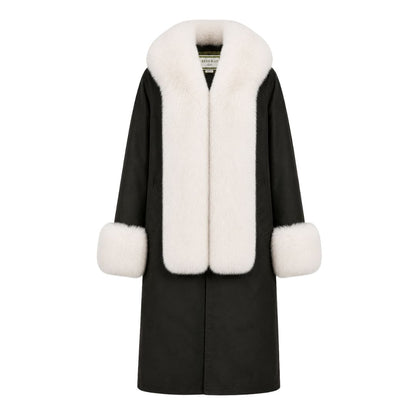 BALTHAZAR WHITE FOX JACKET - HIGHLAND GREEN
