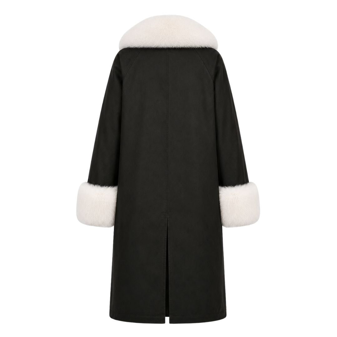 BALTHAZAR WHITE FOX JACKET - HIGHLAND GREEN