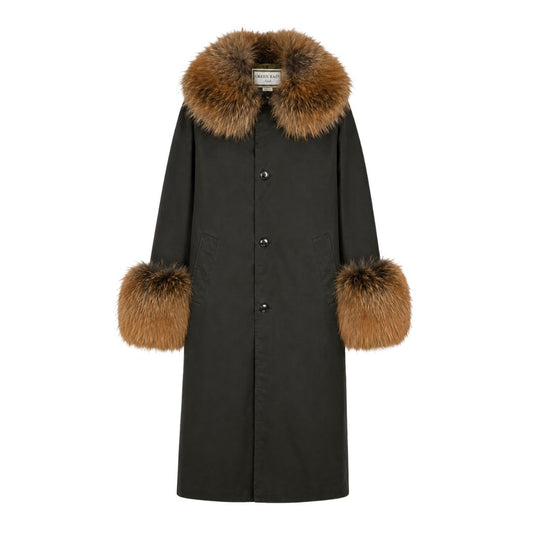 BALTHAZAR NATURAL FOX JACKET - HIGHLAND GREEN
