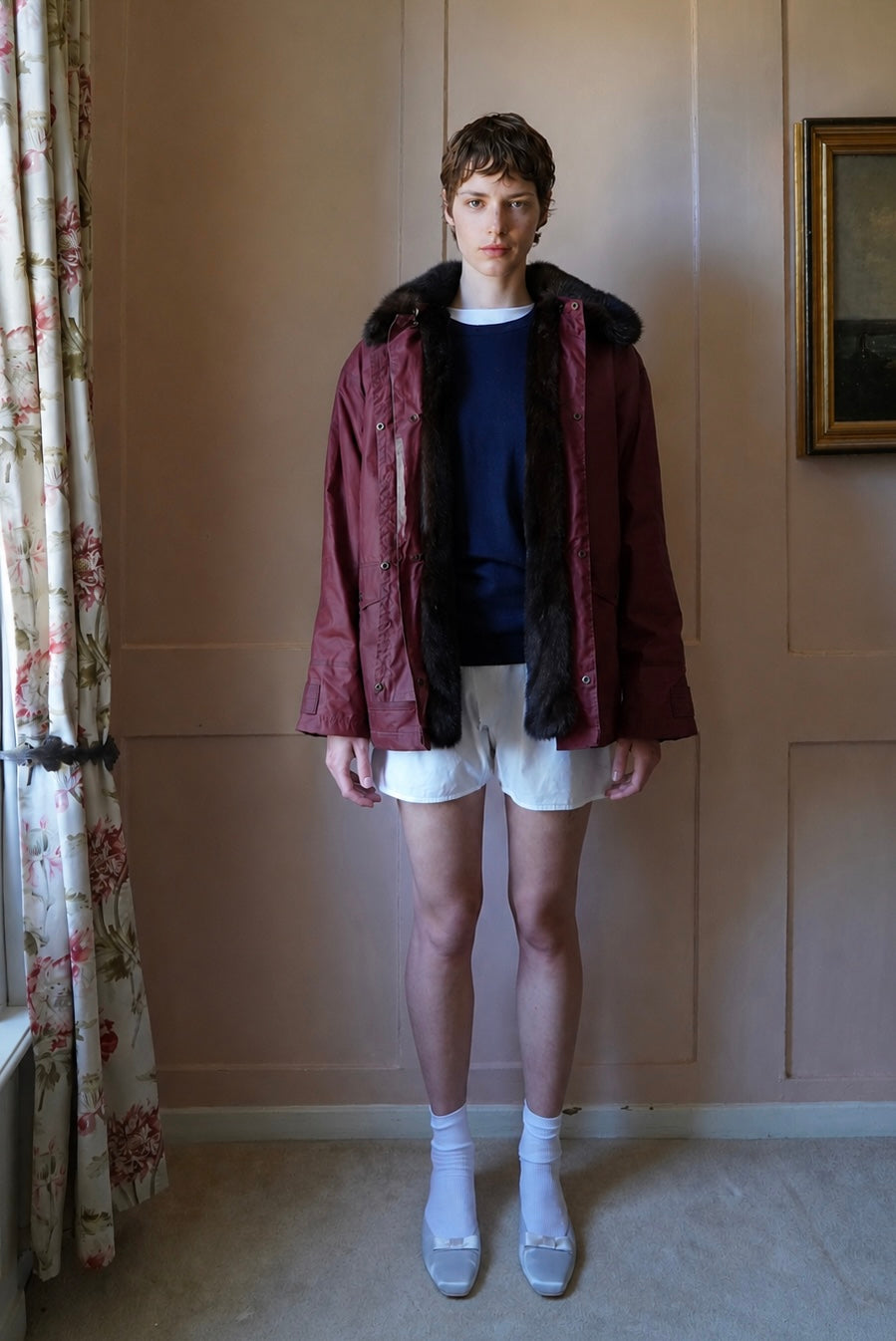SAM MINK JACKET - AUBERGINE