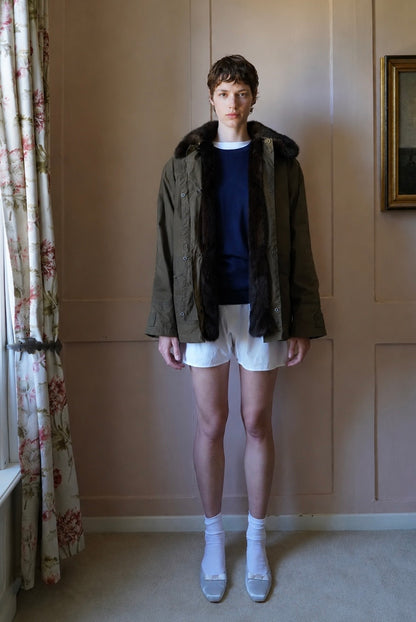 SAM MINK JACKET - DARK OLIVE